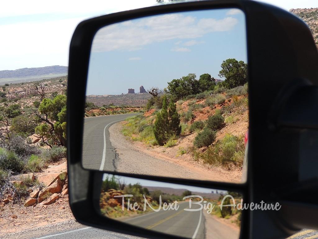 A look back in Arches National Park.
