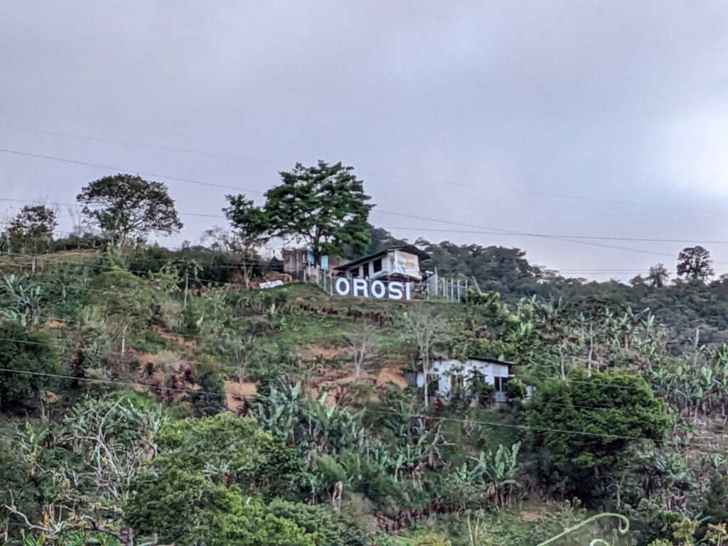 Orosi town sign